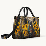 Westavelle Personalized Sunflower Horseheart Leather Bag