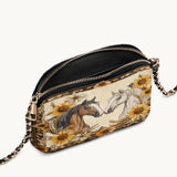 Westavelle Golden Horse Harmony Leather Crossbody Bag