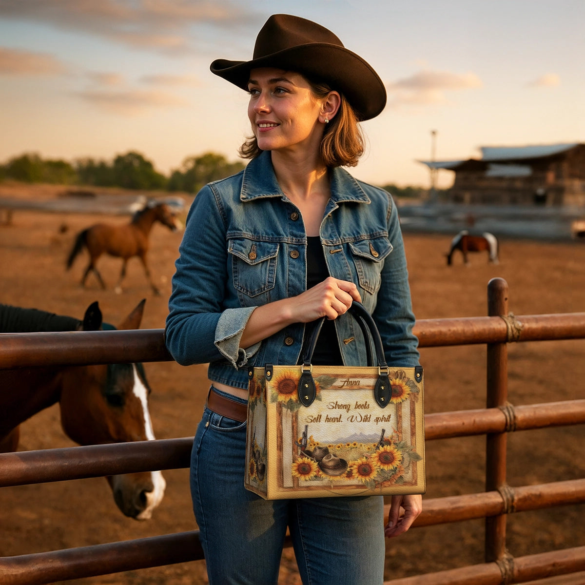 Westavelle Personalized Wild Spirit Bloom Leather Bag