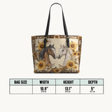 Westavelle Golden Horse Harmony Leather Tote Bag
