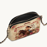 Westavelle Personalized Wild Rose Rider Leather Crossbody Bag