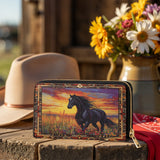 Westavelle Wildfire Run Leather Wallet Purse