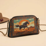 Westavelle Desert Storm Horse Leather Crossbody Bag