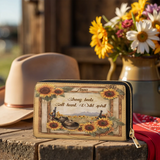 Westavelle  Personalized Wild Spirit Bloom Leather Wallet Purse