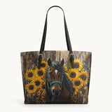 Westavelle Sunflower Horseheart Leather Tote Bag