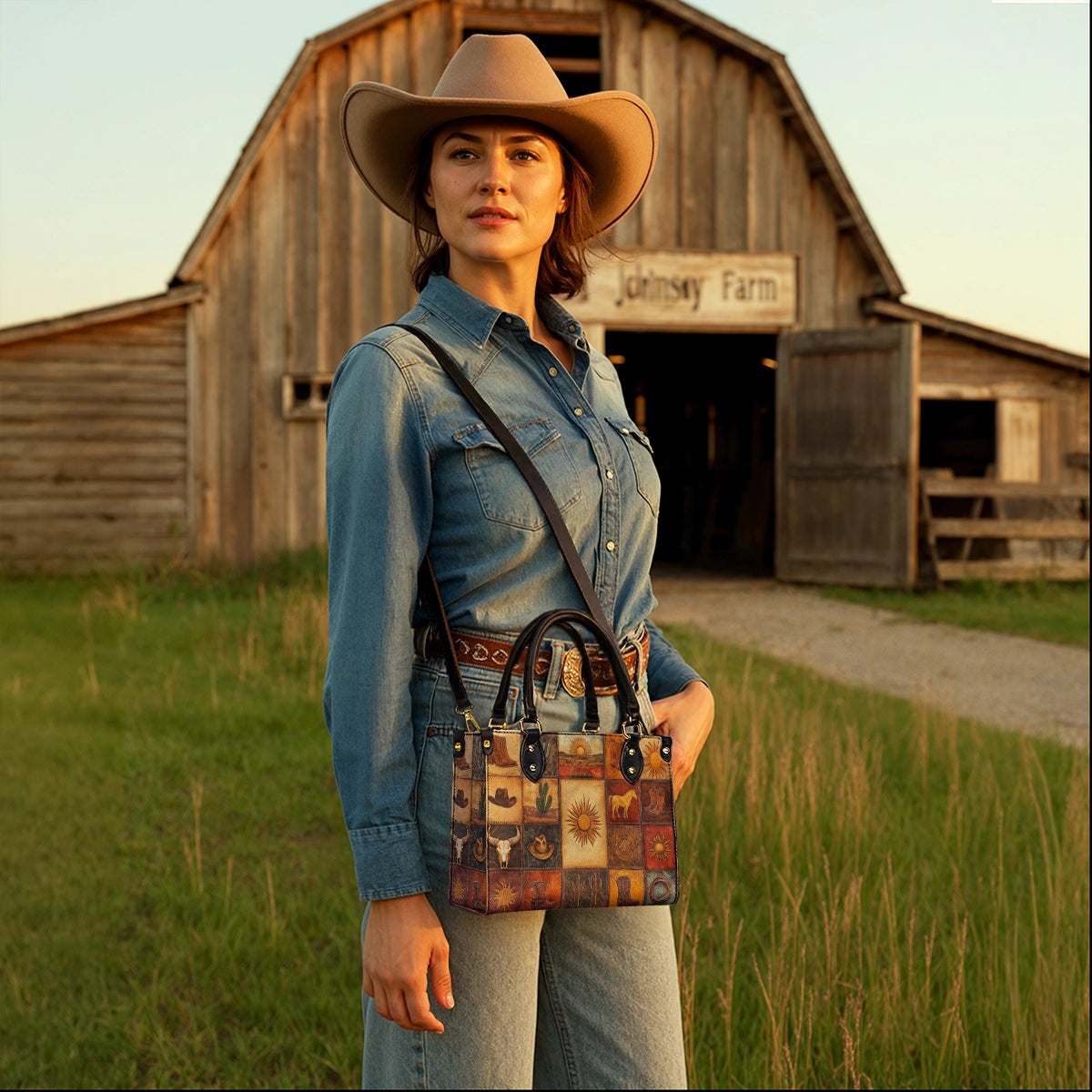 Westavelle Western Mosaic Leather Bag