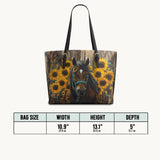 Westavelle Sunflower Horseheart Leather Tote Bag