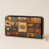 Westavelle Western Mosaic Leather Wallet Purse