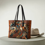 Westavelle Tribal Horse Majesty Leather Tote Bag