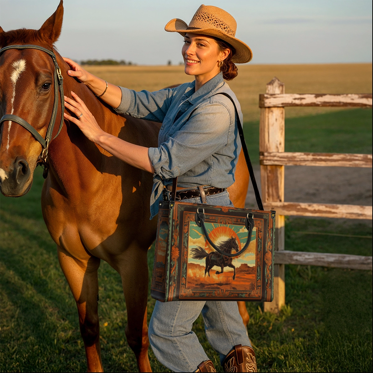 Westavelle Desert Storm Horse Leather Bag