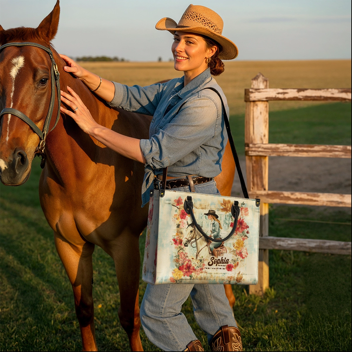 Westavelle Personalized Wild Grace Leather Bag