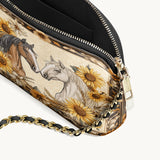 Westavelle Golden Horse Harmony Leather Crossbody Bag
