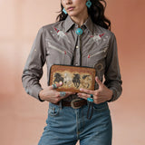 Westavelle Galloping Horse Legacy Leather Wallet Purse