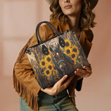 Westavelle Personalized Sunflower Horseheart Leather Bag