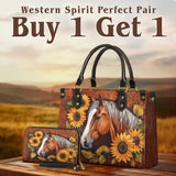 Westavelle Personalized Sunflower Horse Grace Leather Bag